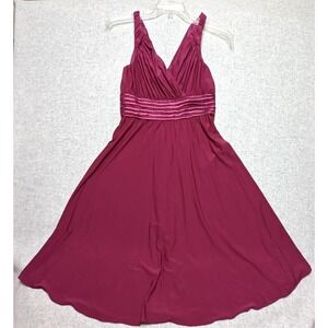 Suzi Chin for Maggy Boutique Purple Sleeveless Dress Full Skirt Women's Size 4